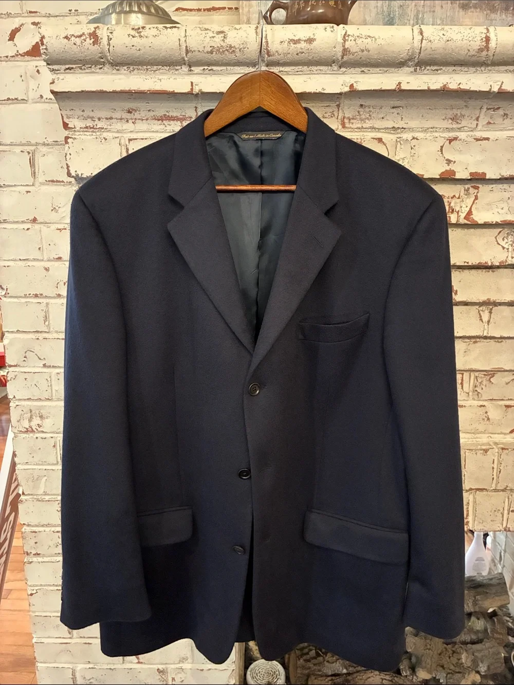 Jack Victor Prossimo Sagewood Sport Jacket in 100% Loro Piana Cashmere Navy 44L
